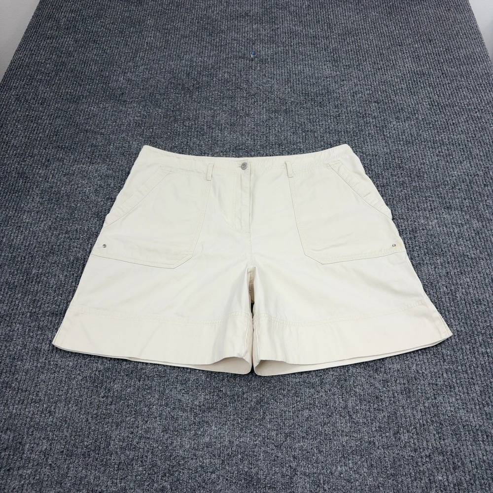 Lauren Ralph Lauren Shorts Women 16 Beige Cotton Casual Classic Preppy